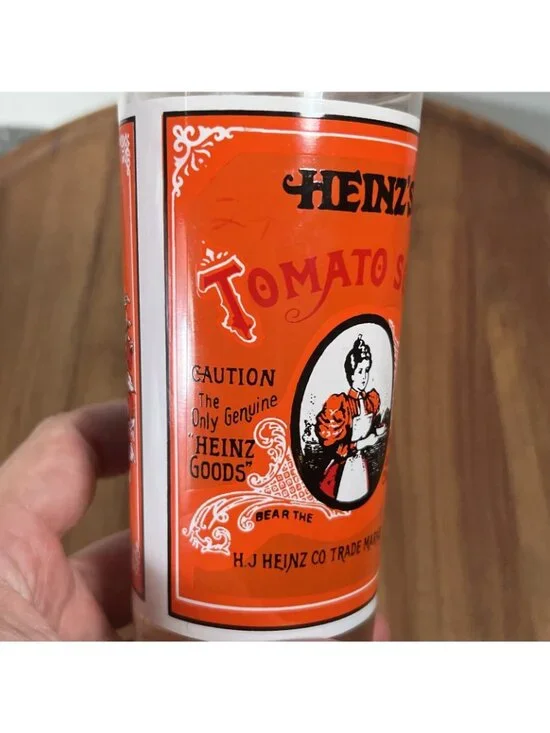 Vintage Pop Art Georges Briard Heinz Tomato Soup Can Label Beverage Glass - Picture 8 of 11